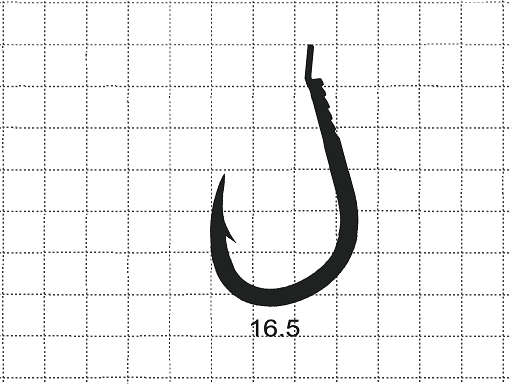 Iseama Hook 4X Spade End Size Chart