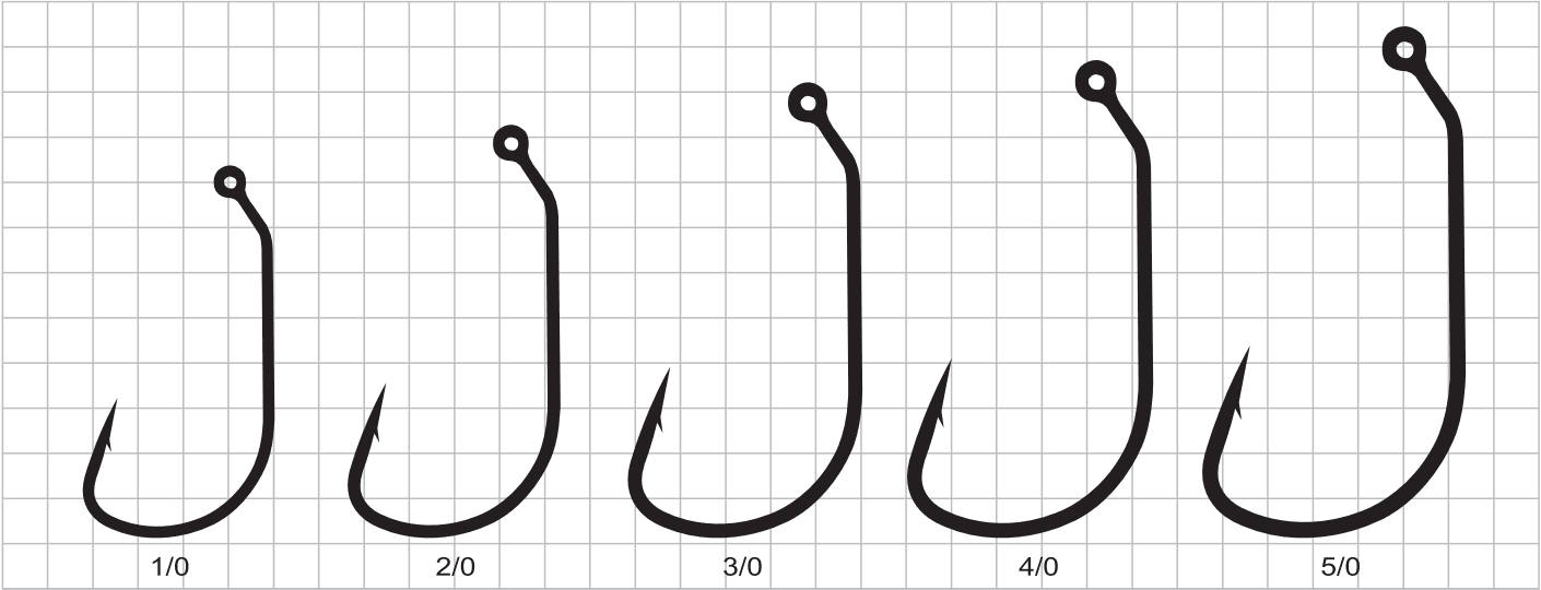 30 degree jig hook size
