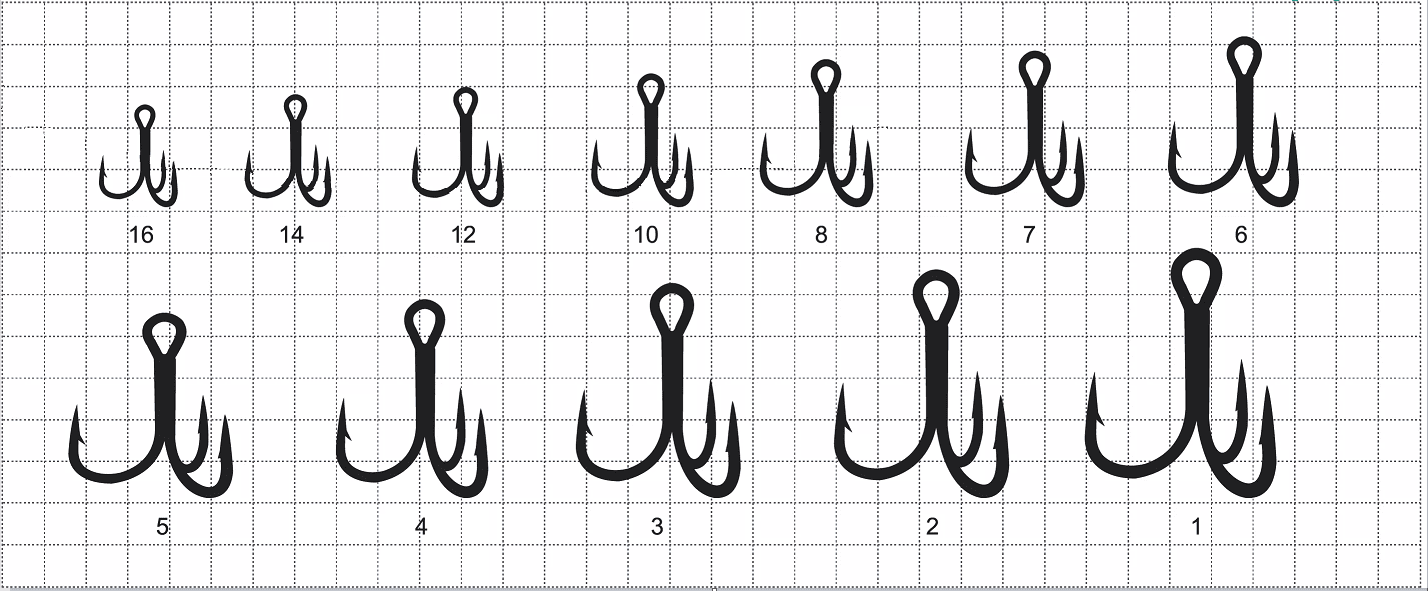 Glow Treble Hook Size