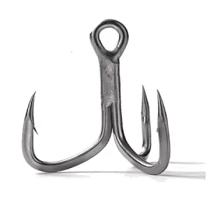 Strong treble hooks, 5X triangular forging